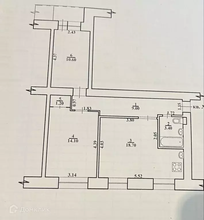 Продаётся 3-к квартира, 57 м - Фото 1