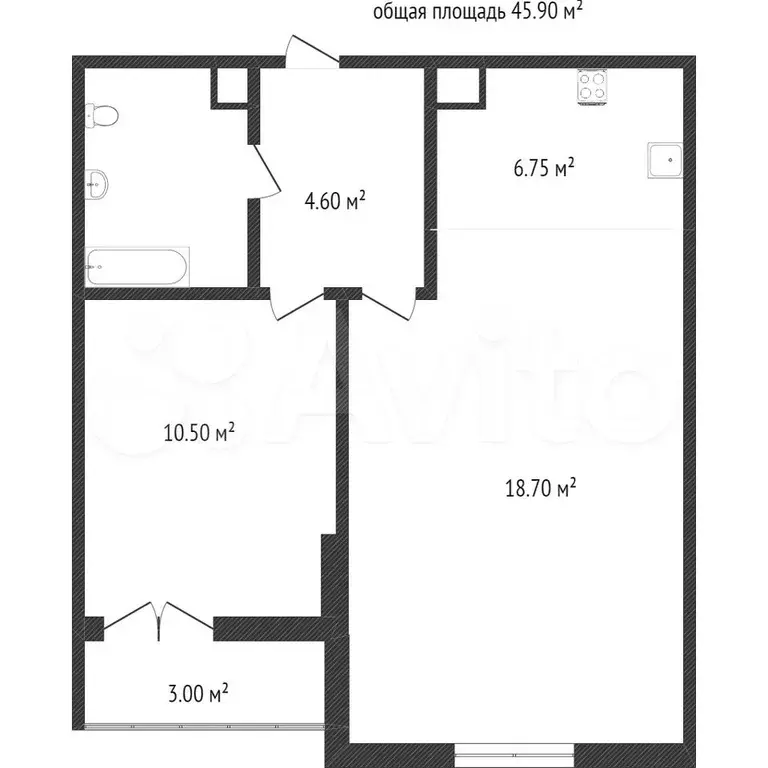 Квартира-студия, 29 м, 1/2 эт. - Фото 0