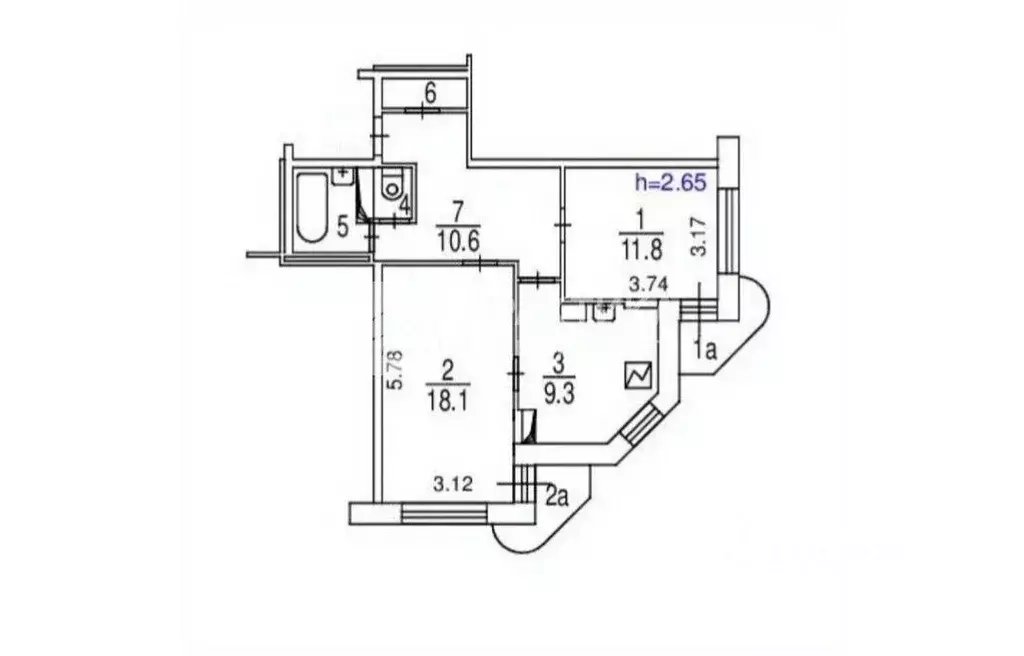 2-к кв. Москва ул. Перерва, 39 (57.7 м) - Фото 2