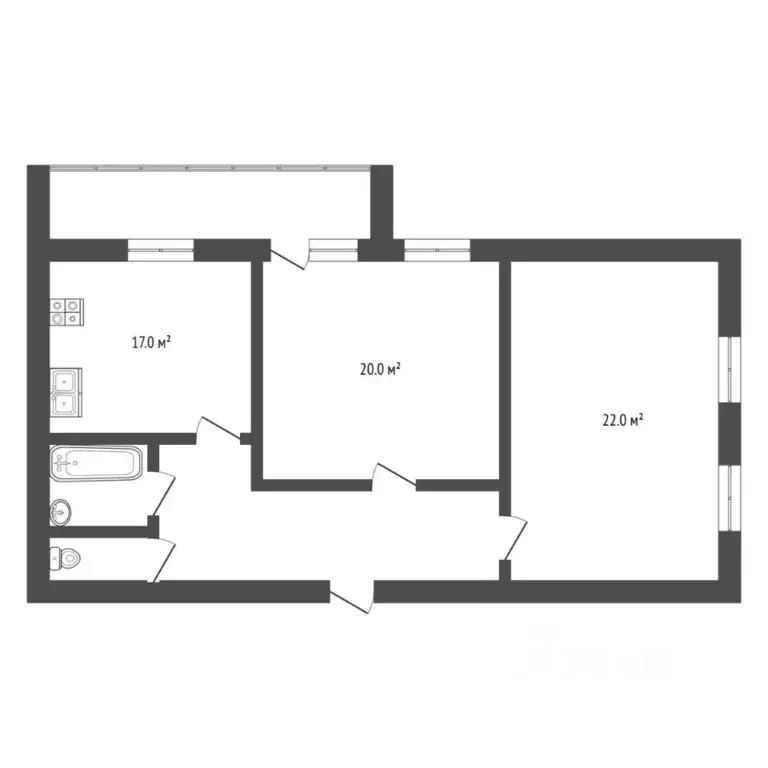 2-к кв. Тюменская область, Тюмень Советская ул., 51 (77.4 м) - Фото 2