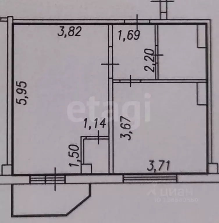1-к кв. Кемеровская область, Новокузнецк ул. Звездова, 10 (43.3 м) - Фото 2