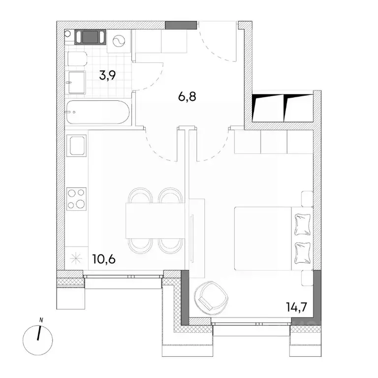1-к кв. Москва, Москва, Зеленоград ул. Александровка, 6 (36.0 м) - Фото 0
