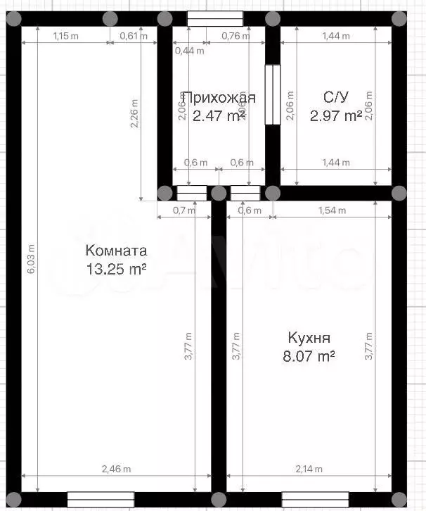 1-к. квартира, 45 м, 3/10 эт. - Фото 0