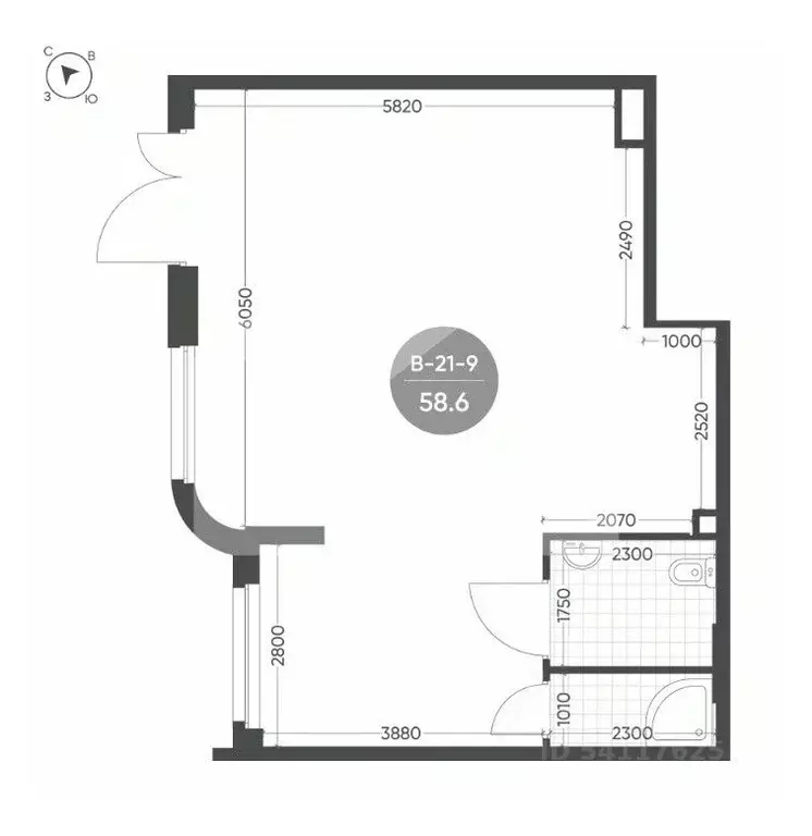 Торговая площадь в Москва 3-я оч., Шагал жилой комплекс, к6 (59 м) - Фото 2