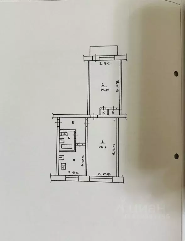 1-к кв. Новгородская область, Великий Новгород ул. Германа, 3 (47.0 м) - Фото 0