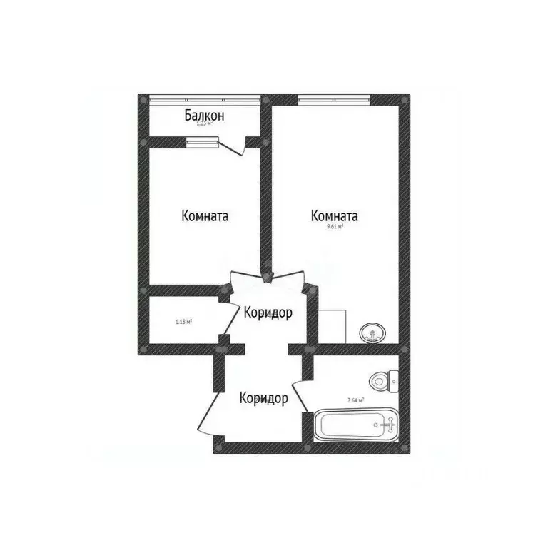 2-к кв. Алтайский край, Барнаул ул. Юрина, 241А (47.1 м) - Фото 2