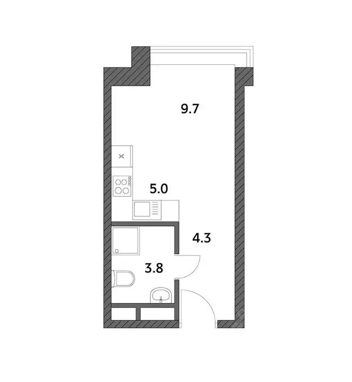 Студия Москва Городские Истории жилой комплекс (22.84 м) - Фото 0