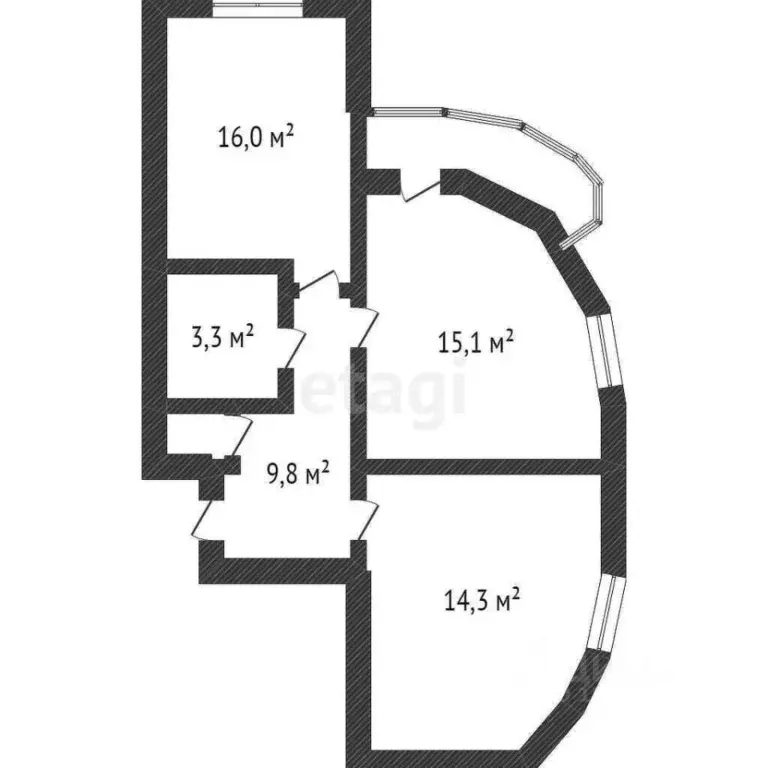 2-к кв. Приморский край, Владивосток ул. Леонова, 66 (59.5 м) - Фото 1