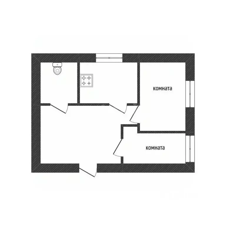 2-к кв. Ленинградская область, Волхов просп. Державина, 55 (42.9 м) - Фото 1