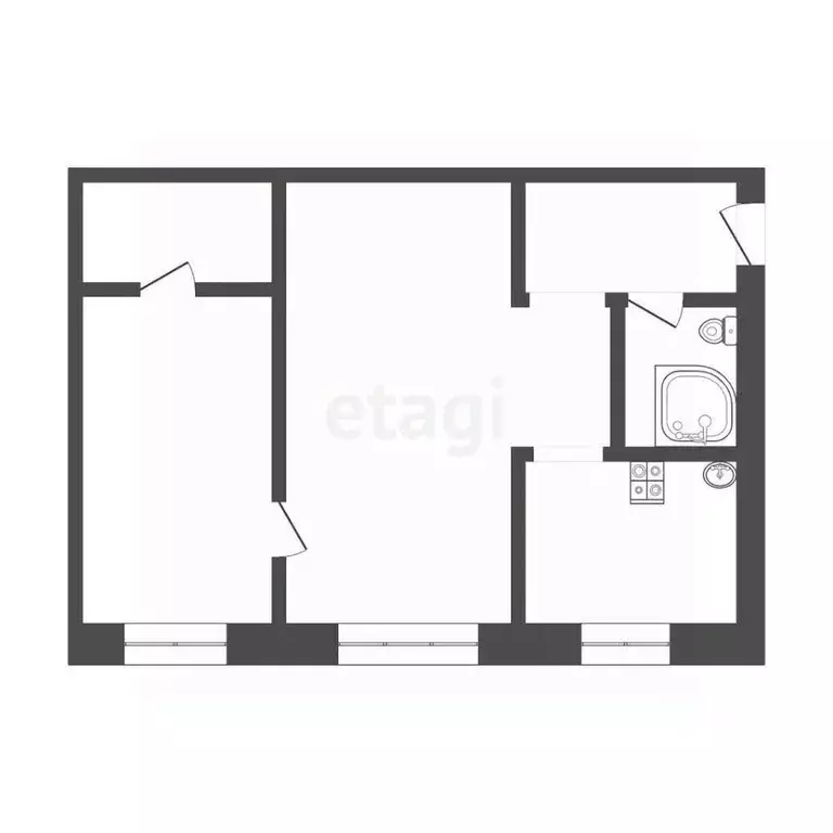 2-к кв. Иркутская область, Иркутск Коммунистическая ул., 74 (45.1 м) - Фото 2