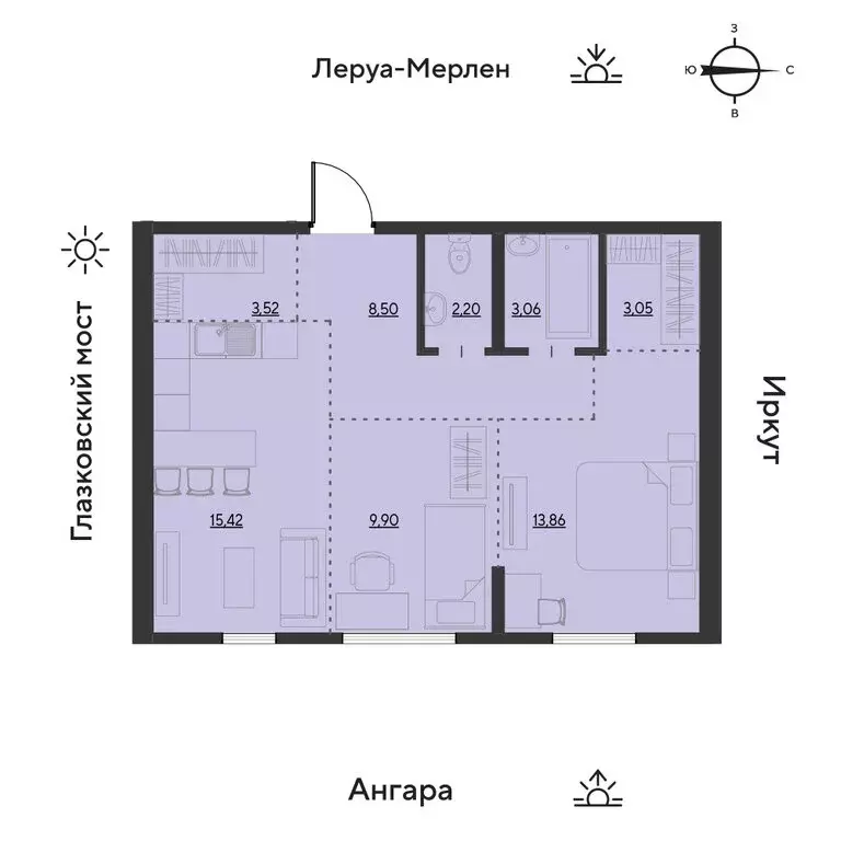 3-комнатная квартира: Иркутск, квартал Затон, улица Набережная Иркута, ... - Фото 1