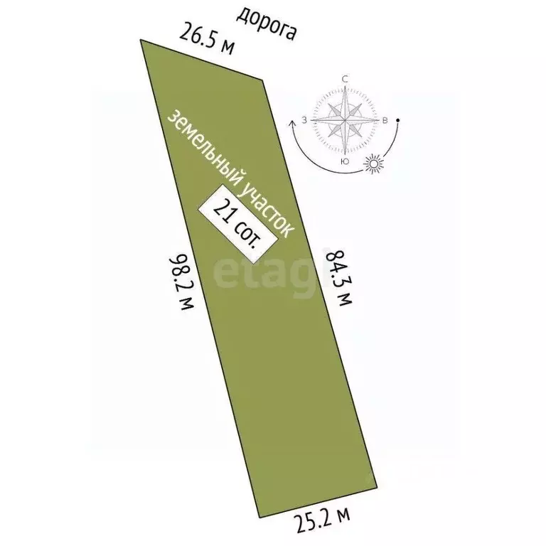 Участок в Мордовия, с. Лямбирь ул. Крестьянская (21.0 сот.) - Фото 1