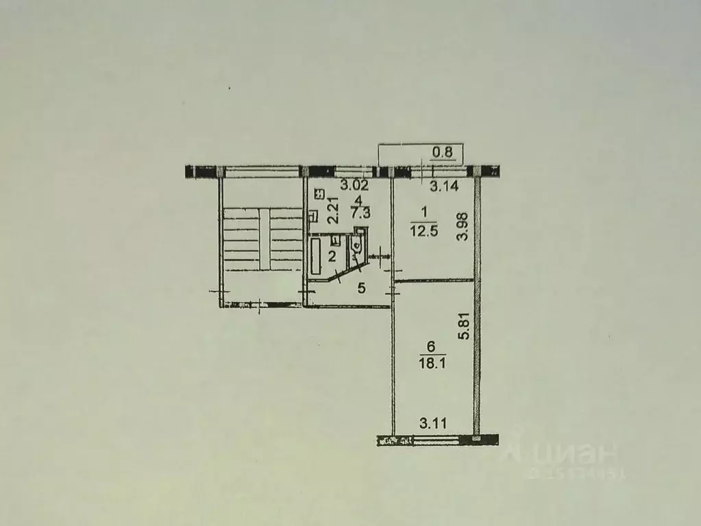 2-к кв. Псковская область, Псков Рижский просп., 35 (45.2 м) - Фото 2