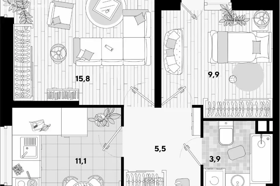 2-комнатная квартира: Краснодар, улица Ивана Беличенко, 85 (49.4 м) - Фото 0