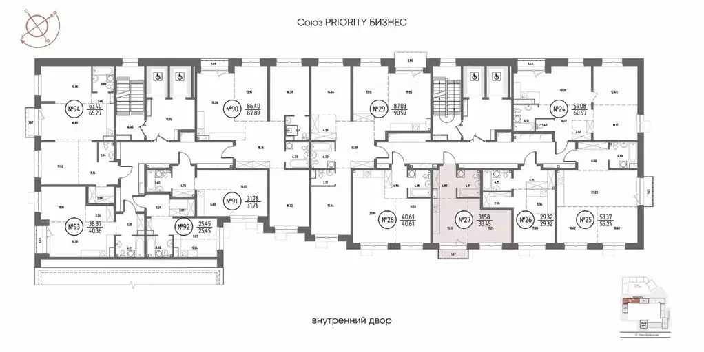 1-к кв. Иркутская область, Иркутск Макс жилой комплекс (33.45 м) - Фото 2