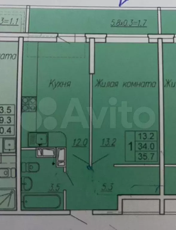 1-к. квартира, 40 м, 23/25 эт. - Фото 0