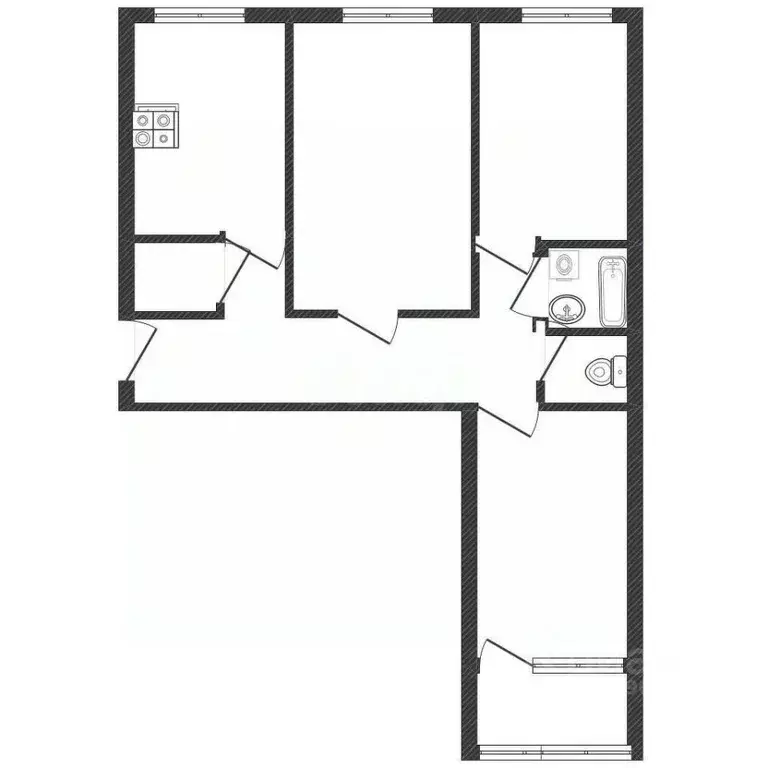 3-к кв. Смоленская область, Смоленск ул. Маршала Еременко, 22 (64.2 м) - Фото 2