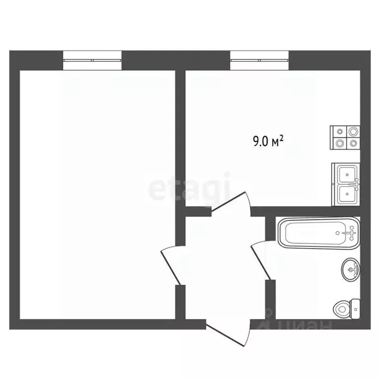 1-к кв. Московская область, Протвино Серпухов городской округ, бул. ... - Фото 2
