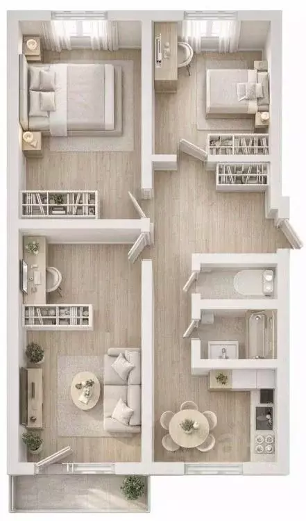 3-к кв. Хакасия, Абакан ул. Кати Перекрещенко, 8 (61.0 м) - Фото 1