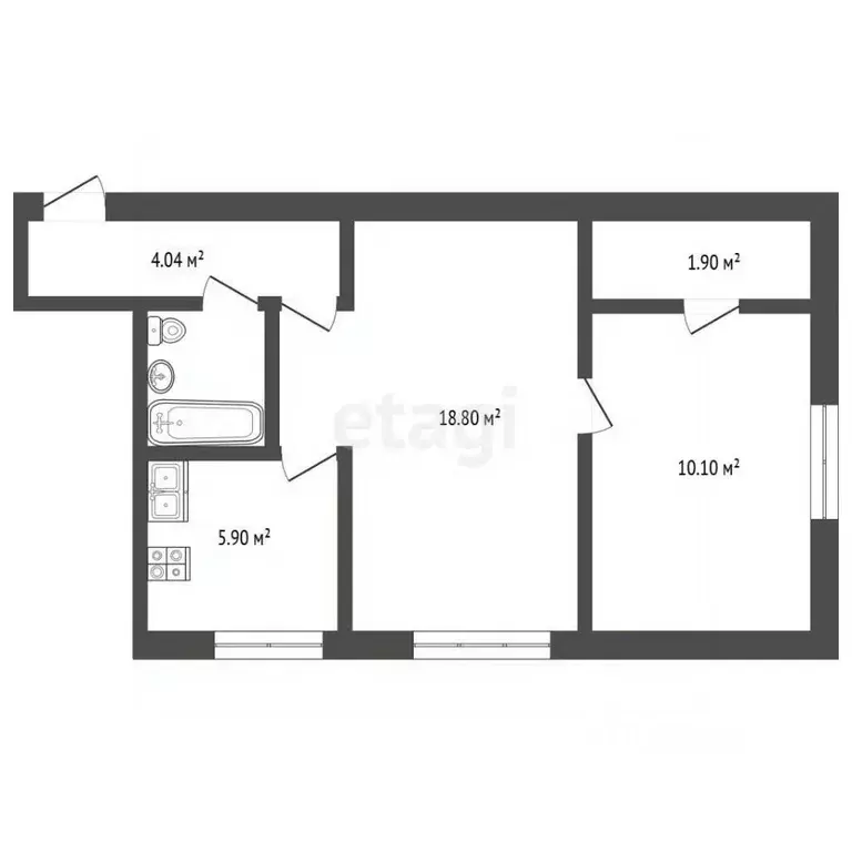 2-к кв. Севастополь ул. Новикова, 33 (43.5 м) - Фото 2