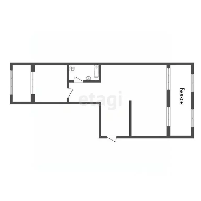 2-к кв. Алтайский край, Бийск ул. Георгия Прибыткова, 4 (51.6 м) - Фото 2