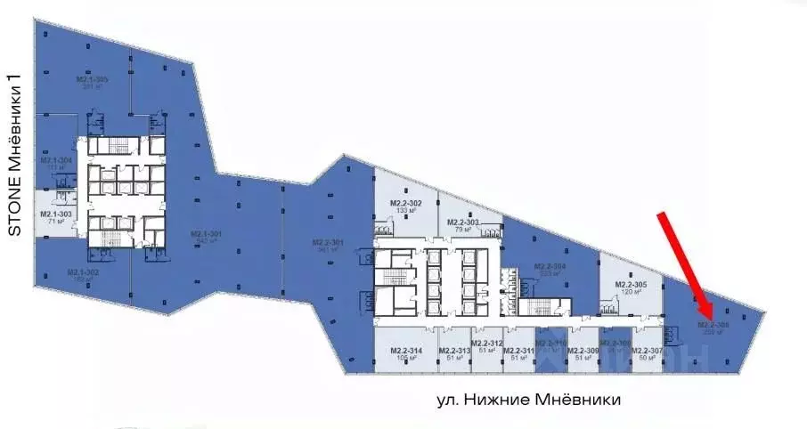 Офис в Москва ул. Нижние Мневники, 37АС17 (259 м) - Фото 1