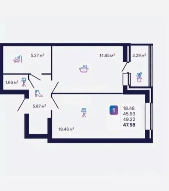 1-к кв. Липецкая область, Липецк ул. Осканова, 3 (49.0 м) - Фото 1