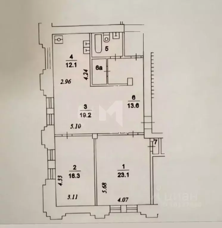3-к кв. Москва Краснопресненская наб., 2/1 (94.5 м) - Фото 2