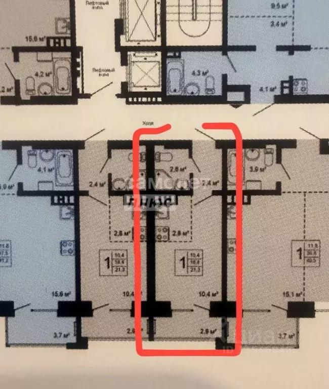 Студия Иркутская область, Иркутск Сарафановская ул., 83А (21.3 м) - Фото 2