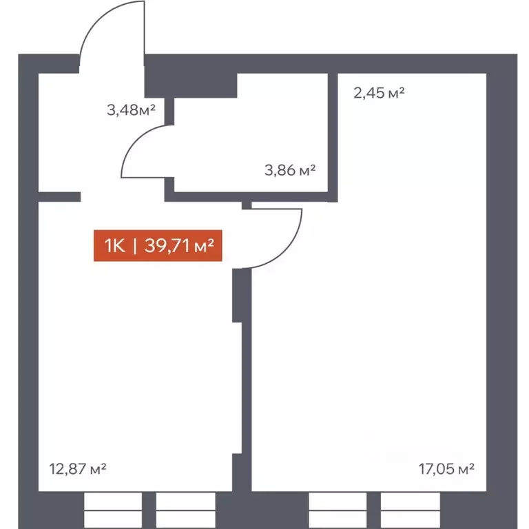 1-к кв. Томская область, Томск Красноармейская ул., 144 (39.71 м) - Фото 0