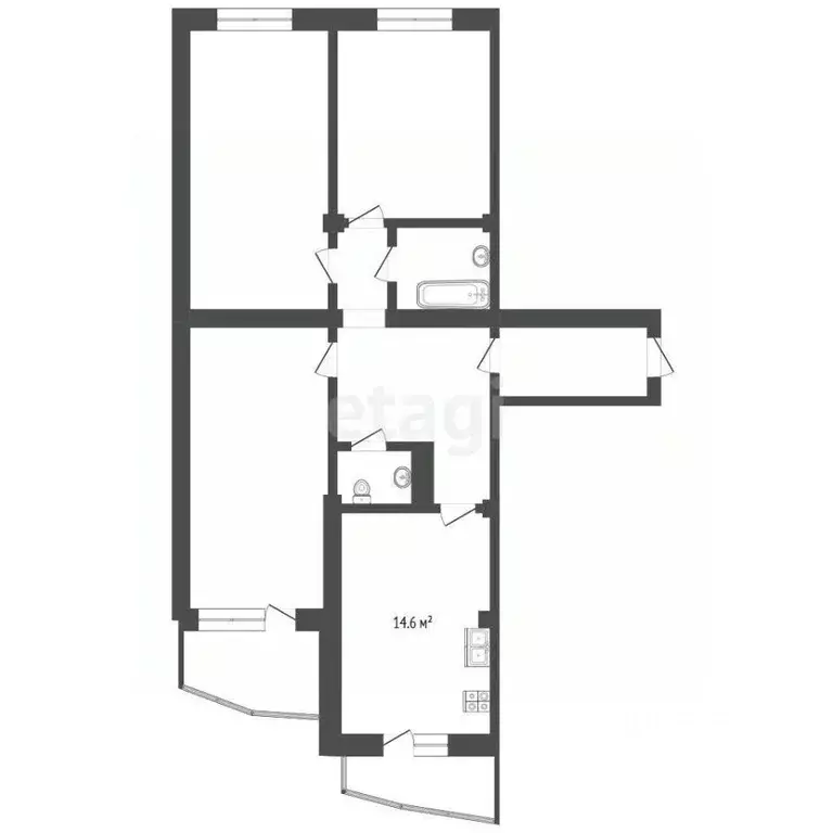 3-к кв. Крым, Феодосия ул. Крымская, 88 (90.2 м) - Фото 1