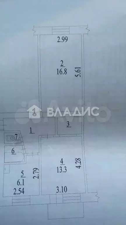 2-к. квартира, 47 м, 3/5 эт. - Фото 0