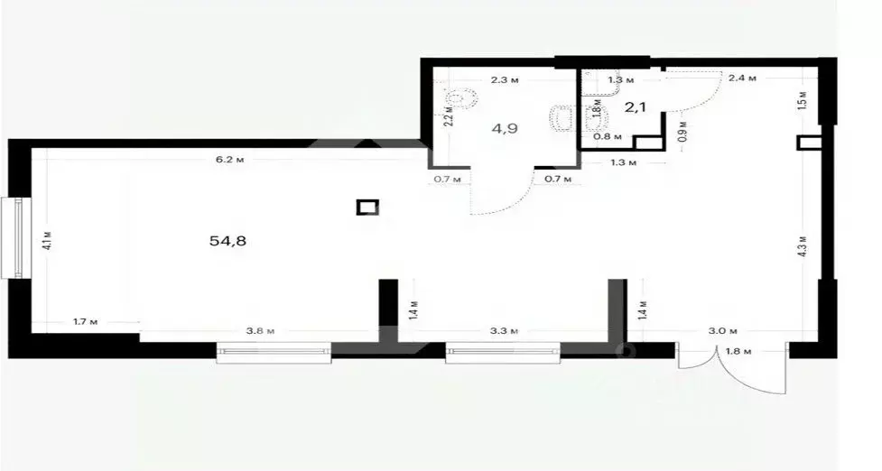 Помещение свободного назначения в Москва ул. Саларьевская, 16к3 (62 м) - Фото 1