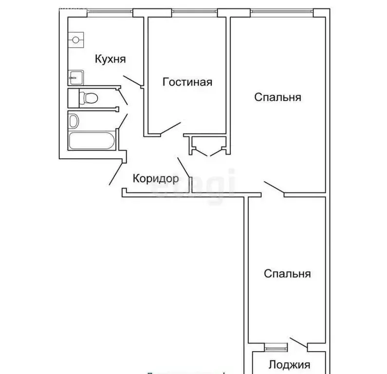 3-комнатная квартира: Алексеевка, Республиканская улица, 82 (60.3 м) - Фото 0