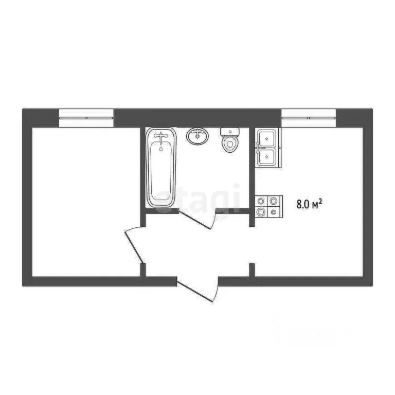 1-к кв. Крым, Ялта ул. Кирова, 118А (26.0 м) - Фото 1