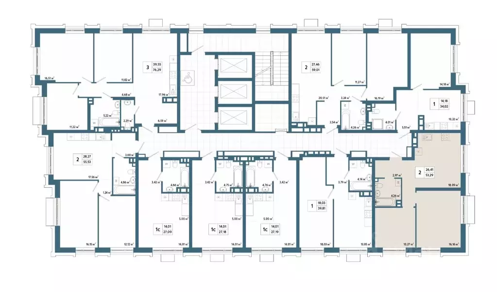 2-к кв. Башкортостан, Уфа 42-й кв-л,  (53.03 м) - Фото 2
