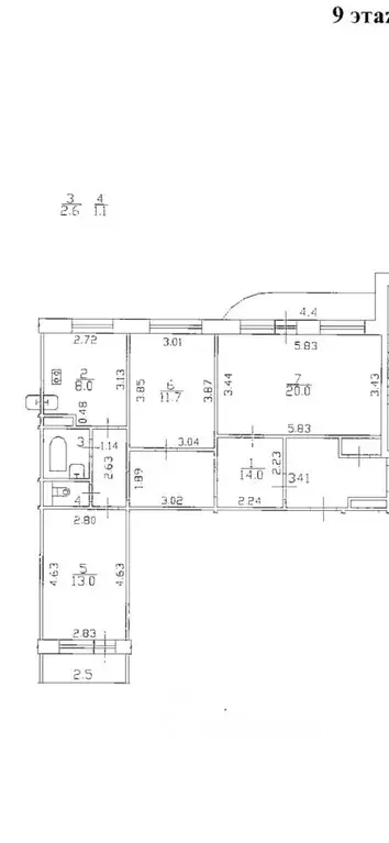 3-к кв. Санкт-Петербург просп. Большевиков, 8К1 (70.0 м) - Фото 2