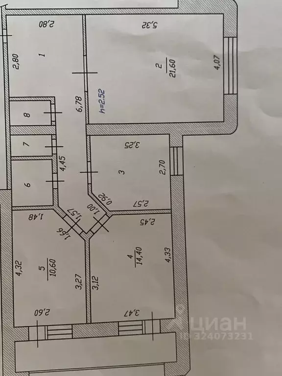 3-к кв. Чувашия, Чебоксары просп. 9-й Пятилетки, 18 (82.0 м) - Фото 2