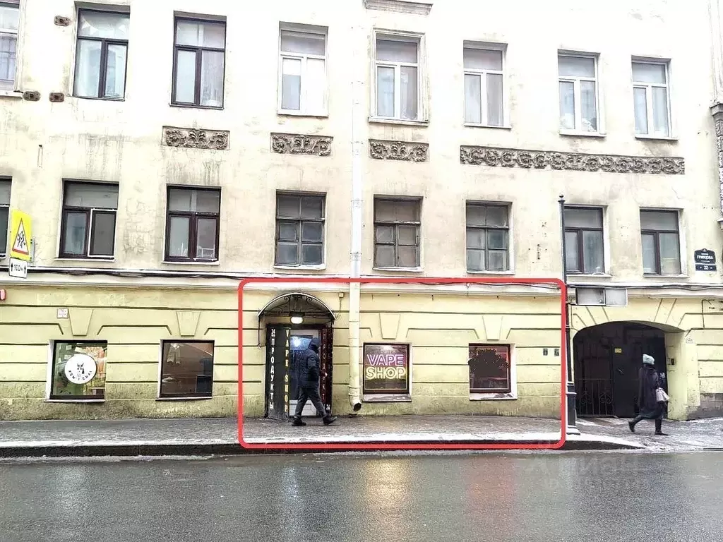 Помещение свободного назначения в Санкт-Петербург пер. Гривцова, 22 ... - Фото 0