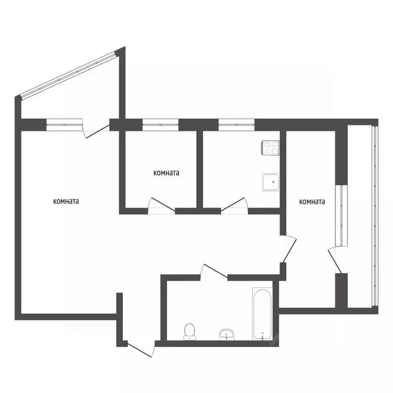 3-к кв. Костромская область, Кострома Советская ул., 97 (87.0 м) - Фото 1