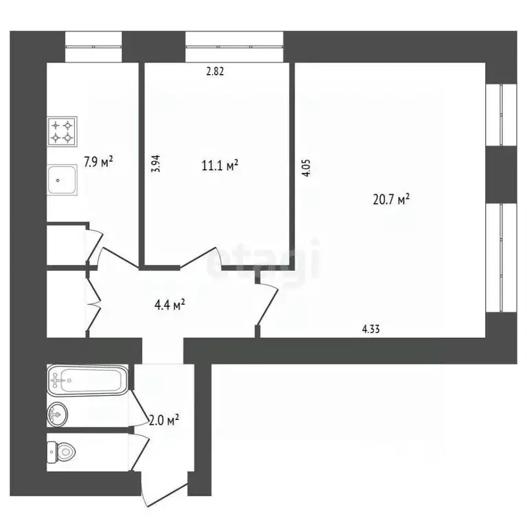 2-к кв. Ярославская область, Ярославль ул. Володарского, 19 (51.0 м) - Фото 2