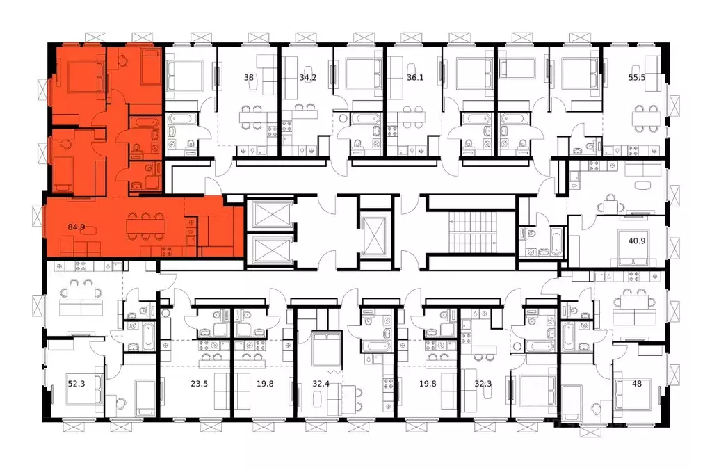 3-к кв. Московская область, Мытищи Ярославское ш., 120Бк1 (83.6 м) - Фото 2
