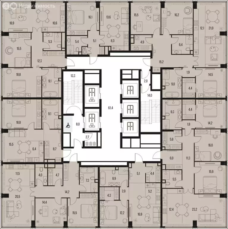 3-комнатная квартира: Москва, ЖК Хай Лайф (90.5 м) - Фото 1