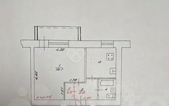 1-к кв. Волгоградская область, Волгоград Алийская ул., 16 (33.1 м) - Фото 2