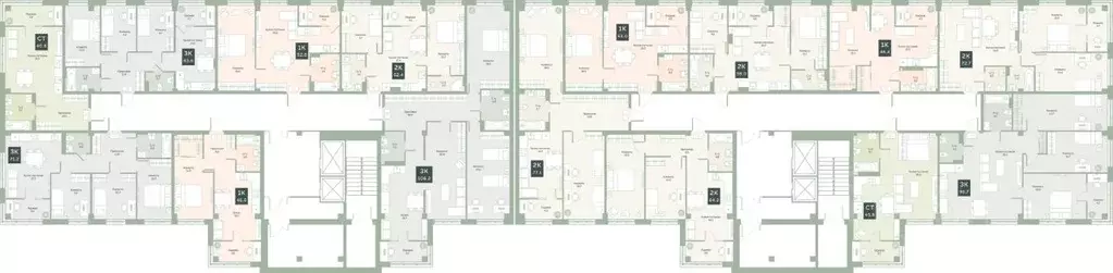 2-к кв. Курганская область, Курган Заозерный жилрайон, 6А мкр, ул. ... - Фото 1