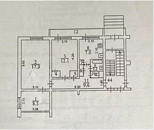 Квартира, 3 комнаты, 59.7 м - Фото 2