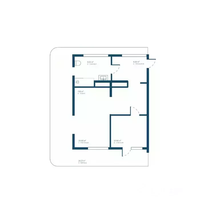 2-к кв. Крым, Саки Птица жилой комплекс (91.24 м) - Фото 1