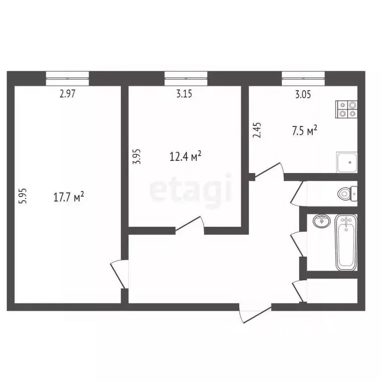 2-к кв. Пензенская область, Пенза ул. Кижеватова, 17 (54.0 м) - Фото 0