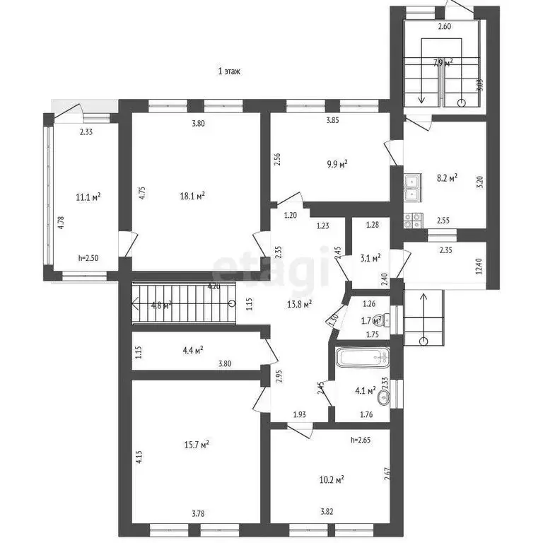 Дом в село Дальняя Игуменка, улица Металлистов (313 м) - Фото 1