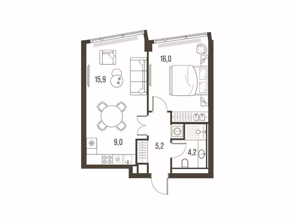 2-комнатная квартира: Москва, Летниковская улица, 11к1 (50.4 м) - Фото 1